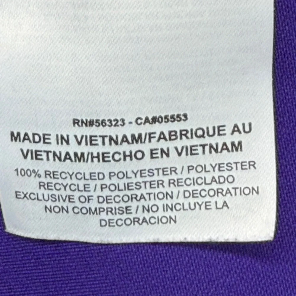 Nike 891881-547 Mens 3XL Furman Football Dri-Fit Performance Purple Polo Shirt